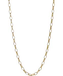 9ct Gold Oval Belcher Chain - 24in