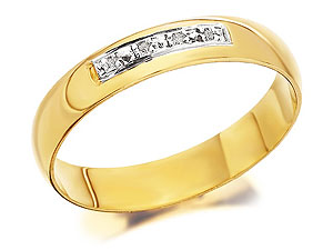9ct Gold Pave Set Diamond Brides Wedding Ring