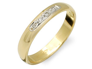 9ct gold Pave-Set Diamond Wedding Ring 184477-Q