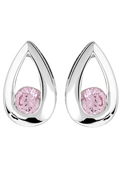 Pink Cubic Zirconia Set Earrings