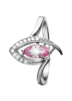 9ct gold Pink Sapphire And Diamond Ring