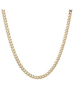 9ct Gold Plated Silver 1.5oz Curb Chain