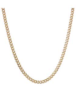 9ct Gold Plated Silver Curb Chain