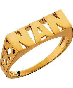 9ct Gold Plated Silver Nan Ring