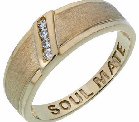 9ct Gold Plated Sterling Silver Soul Mate Ring
