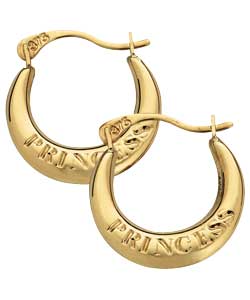 9ct gold Princess Creole Earrings
