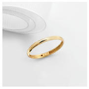 9CT GOLD ROLLED 2MM WEDDING BAND, Q