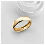 9CT GOLD ROLLED 5MM WEDDING BAND, T