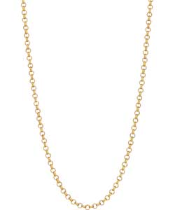 9ct Gold Round Belcher Chain - 18in