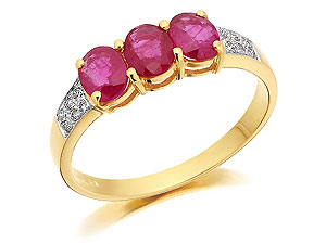 9ct gold Ruby and Diamond Ring 047304-N