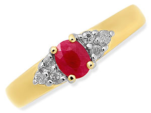 9ct gold Ruby and Diamond Ring 047401-L