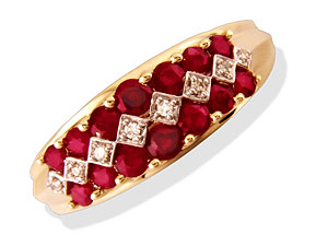 9ct gold Ruby and Diamond Ring 048567-O