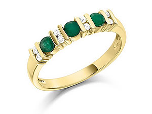Ruby and Emerald Half Eternity Ring 048238-K
