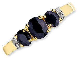 9ct gold Sapphire and Diamond Ring 046774-O