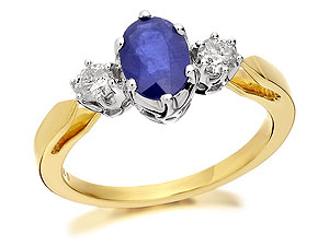 Sapphire And Diamond Trilogy Ring