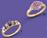 9ct gold Sapphire And Pave Set Diamond Ring
