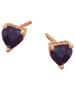 9ct gold Sapphire September Birthstone Stud Earrings