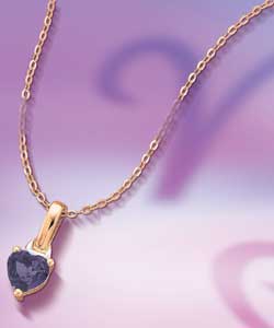 9ct gold Sapphire September Pendant
