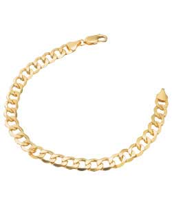 9ct Gold Semi Solid 1/3oz Look Curb Bracelet