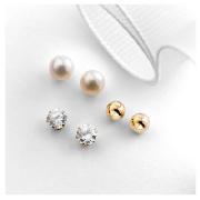 9ct Gold Set of 3 Earrings