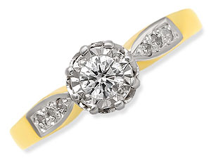 9ct gold Single Stone Diamond Ring 045171-J