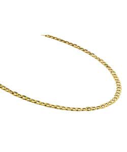 9ct Gold Solid Look Curb Chain - 51cm/20in