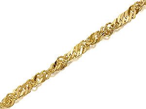 Twisted Curb Link 2mm Singapore Chain -