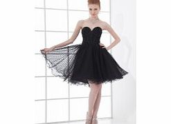 A-line Backless Sweetheart Beaded Knee-length