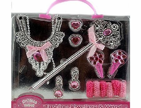 A to Z Pink Play Fashion Jewellery And Wand Gift Set - Princess Dressing Up Toy