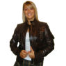 LADIES LEATHER JACKET and#39;BOMBER SYand39;