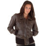 LADIES VINTAGE LEATHER BOMBER JACKET and#39;44Fand39;