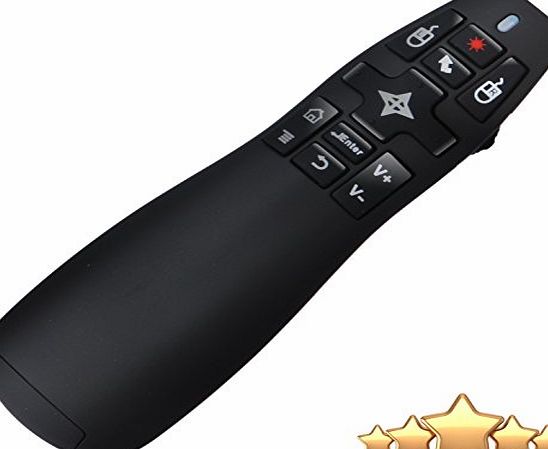 A2Z Tech Wizards Wireless Presenter with Pointer - Best Presentation Remotes for Windows Office Powerpoint and Apple Mac Keynote Presentations - No Software Installation - Air Mouse Remote Control Clicker