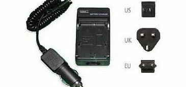 AAA Products Mains Battery Charger for Fujifilm Finepix Z20FD Digital Camera - 2 Hours quick charging - UK, USA, EU plugs and car charger Included - AAA Products - 12 Month Warranty