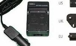 AAA Products Mains Battery Charger for Sony DCR-DVD404E DVD Handycam Camcorder - 2 Hours quick charging - UK, USA, EU plugs and car charger Included - AAA Products - 12 Month Warranty