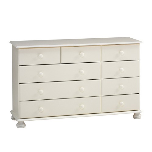Aarhus White Painted Chest of Drawers Wide