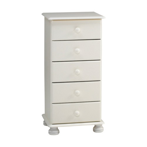 Aarhus White Painted Narrow Chest of Drawers