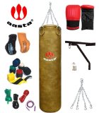 Aasta Leather Punch Bag, Boxing Set
