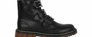 AB Black strap and buckle detail boots