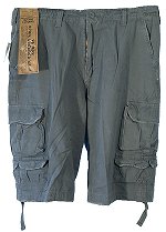 & Fitch River Dredged Wash Cargo Shorts Steel Grey Size 32 inch waist