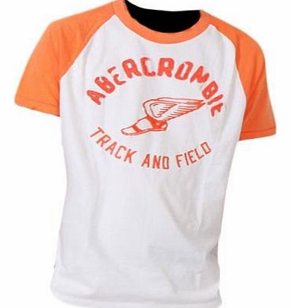 Abercrombie Mens Beckhorn Trail Tee T Shirt T-Shirt, Size XL, White And Orange (608474845)