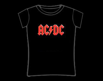 AC/DC Classic Red Logo Skinny T-Shirt
