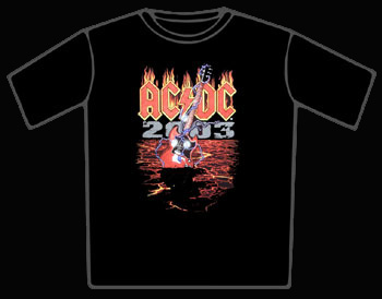 AC/DC Flaming Guitar T-Shirt