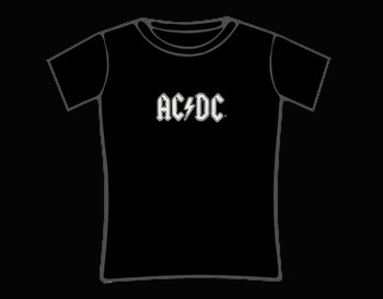 AC/DC Glitter Skinny T-Shirt
