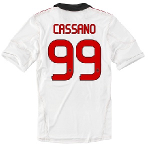Adidas 2010-11 AC Milan Away Shirt (Cassano 99)