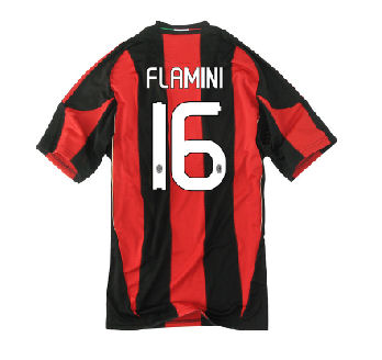AC Milan Adidas 2010-11 AC Milan Home Shirt (Flamini 16)