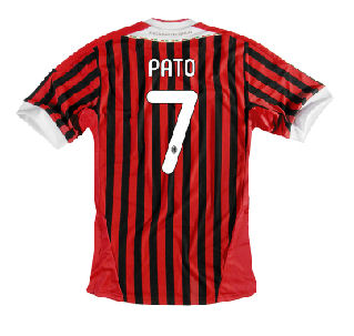 AC Milan Adidas 2011-12 AC Milan Home Shirt (Pato 7)