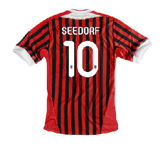 AC Milan Adidas 2011-12 AC Milan Home Shirt (Seedorf 10)