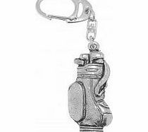 Accessories Galore Fine Quality English Pewter Golf Bag Keyring, Lovely Gift Idea