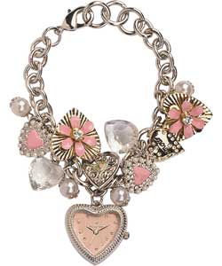 Ladies Heart Bracelet Watch