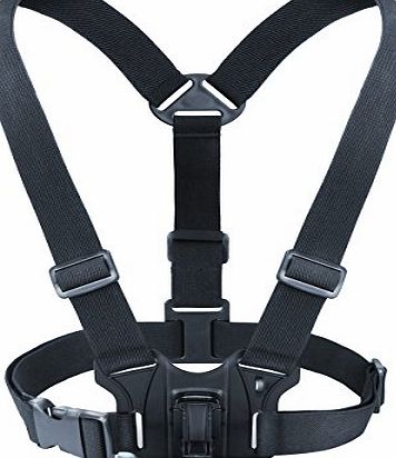 Accessory Power USA Gear Chest Harness Action Camera Mount Holder with Elastic Stretch Straps amp; Included J Hook   Tripod Screw Adapter for Digital Cameras amp; Action Video Camcorders - Works With GoPro Hero5 / 